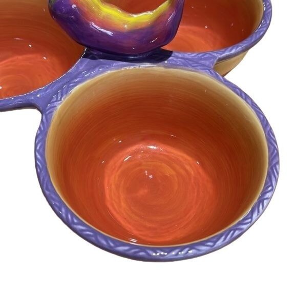 Clay Art Ceramic Colored Jalapeno‎ Salsa Serving Bowls - Picture 7 of 12